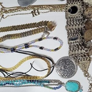 Gold and Silver  Tone Necklace Lot